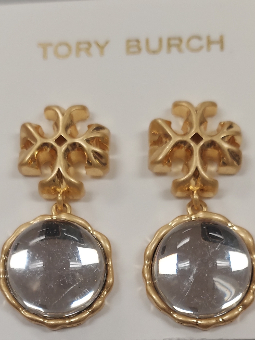 Tory Burch Gold & Silver Drop Earrings